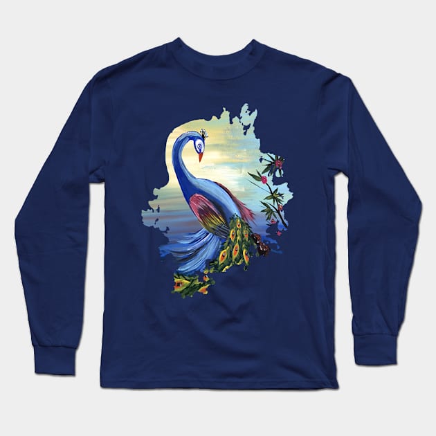 Peacock Life Long Sleeve T-Shirt by adamzworld